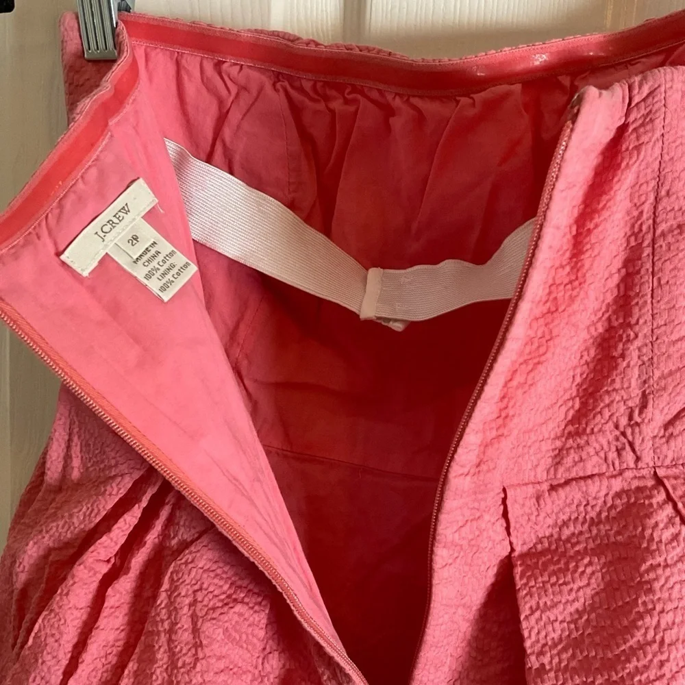 J.CREW Lorelei Seersucker Strapless Mini Dress Size 2P